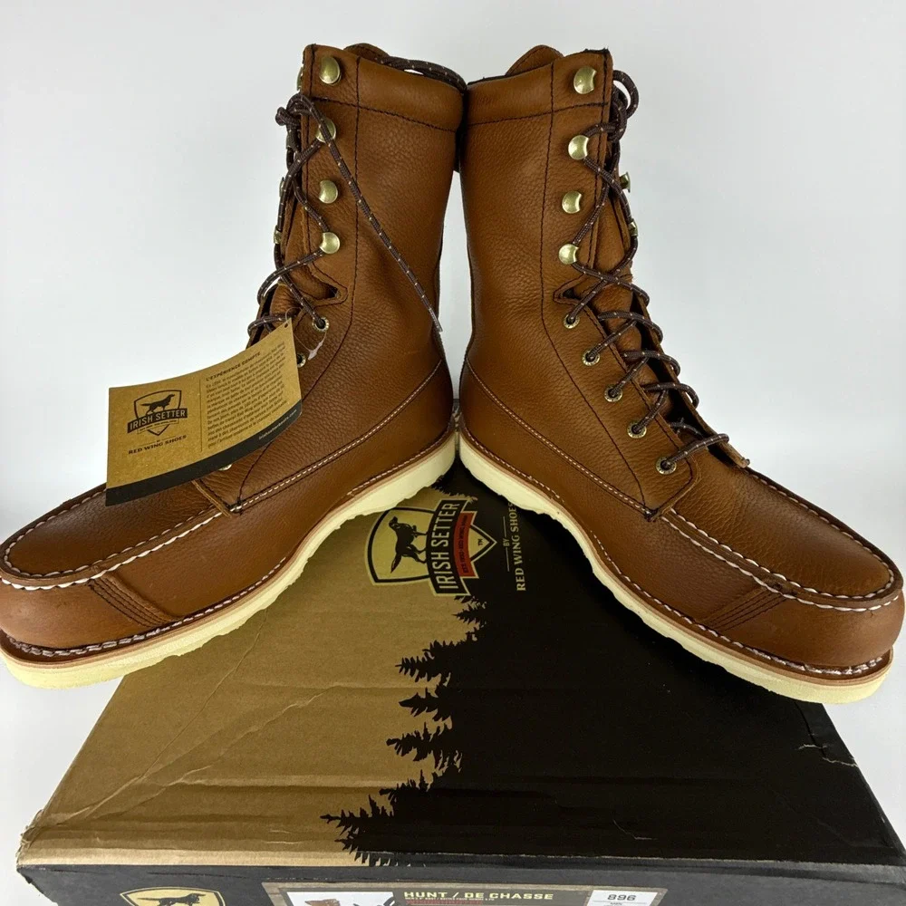 Irish Setter Wingshooter 896 Brown Leather Boots‎ Mens 11 E2 Waterproof 400g
